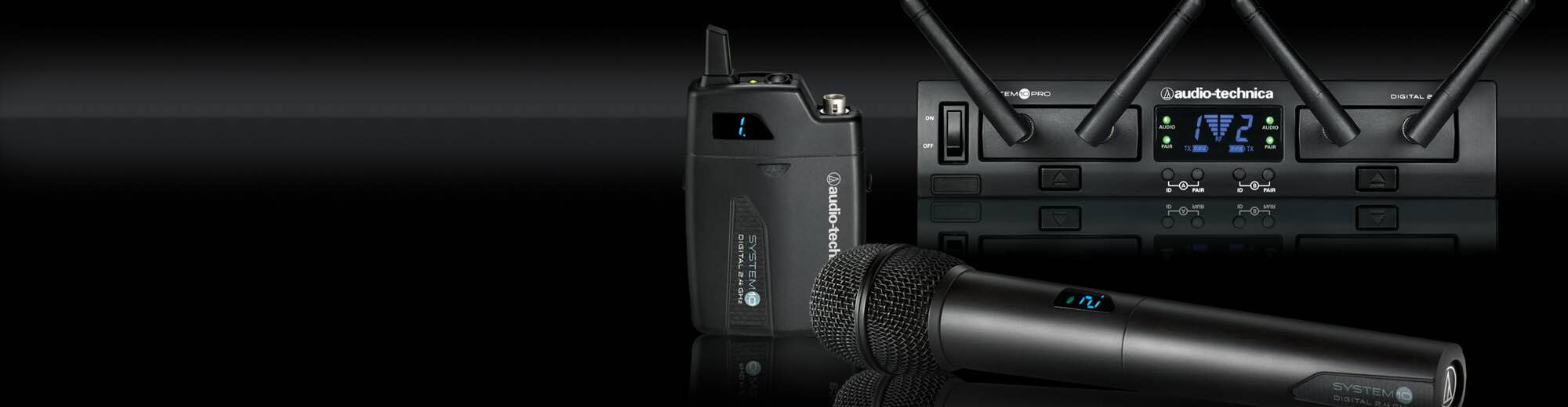 Microphone Sans Fil Professionnel, Micro Portable de Réduction du